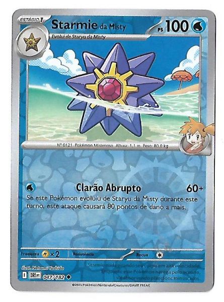 Pokemon Starmie da Misty Reverse Foil Escarlate e Violeta Rivais Predestinados