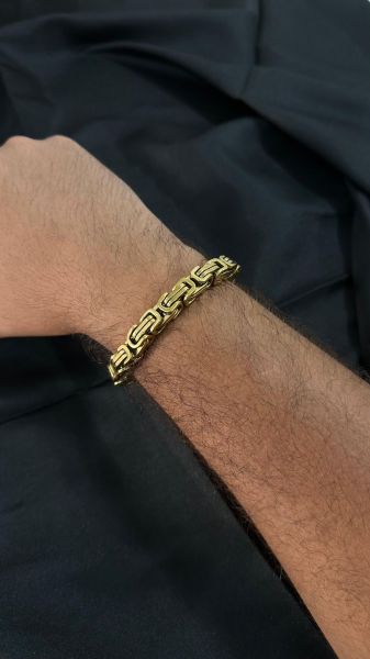 pulseira masculina de aço inoxidável