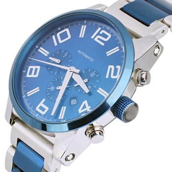 Luxo azul rodada Dial com a Band Stainess aço Veja com data de exibição e Pequenas Seletores trabalh