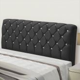 Cabeceira Solteiro Luxuria 90 Corino Preto 2501 SR Cabec