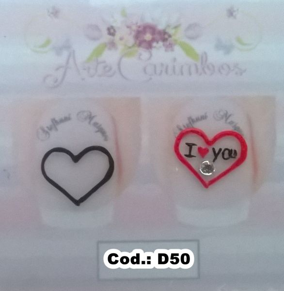 Carimbo para Adesivo de Unha - D50
