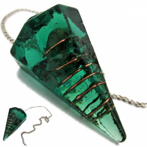 Pêndulo Orgonite de Esmeralda