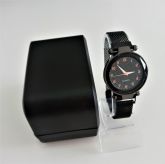 Relógio Femino Pulseira Magnética Preto Estrelas