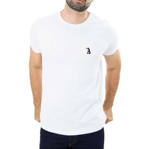 Camiseta básica gola redonda lisa branca