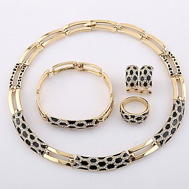 conjunto de jóias banhado a ouro 18k