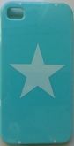 CASE AZUL COM ESTRELA BRANCA PARA IPHONE 4 E 4S