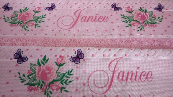 Jogo banho e rosto floral