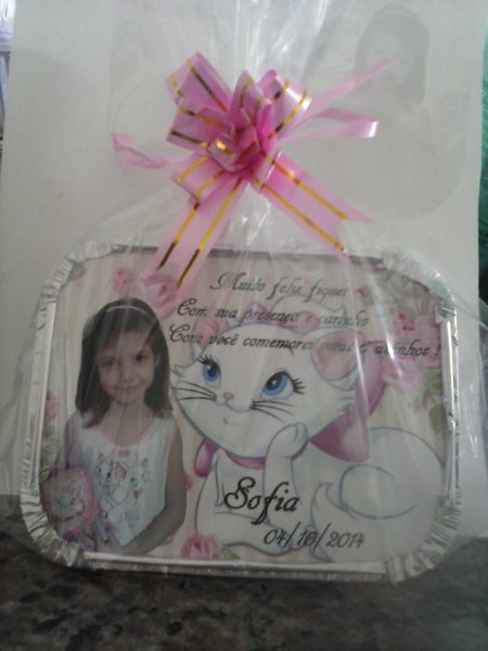Marmitinha personalizada gata marie