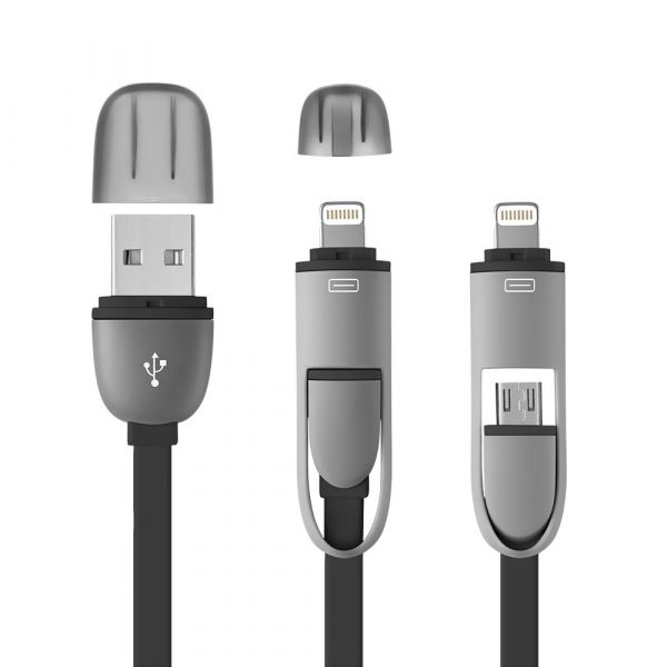Cabo 2 em 1 USB para iPhone