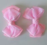 Par de Laços Voil Rosa