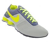 Tênis Nike Shox Deliver Cinza e Verde Limão