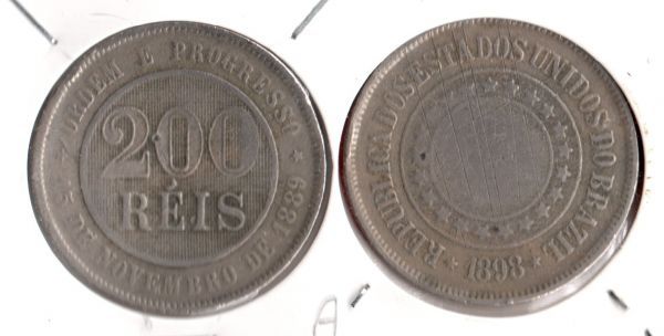 V051-6 - 200 Réis 1898 - Tiragem 3.925..000