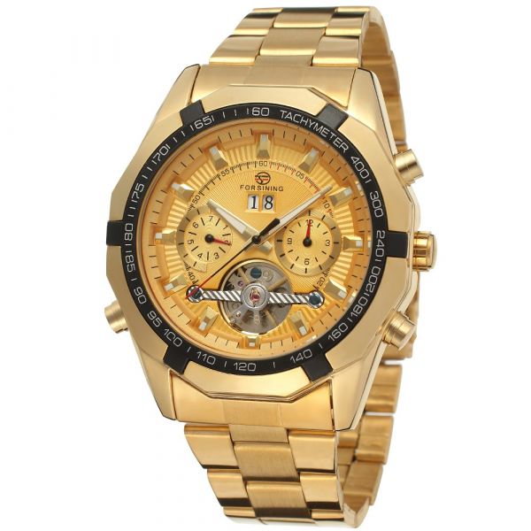 Relógio De Luxo Dourado P/ Homens Elegantes