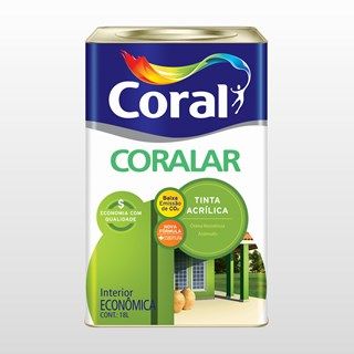 Tinta Coral Acrilica Coralar Fosca Branco Neve 18l Coral