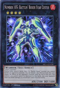 Number 105: Battlin Boxer Star Cestus MP14-EN028 - Super Rar