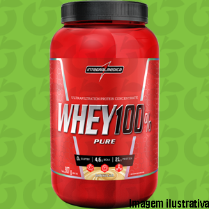 Whey 100% Pure Pote 907 gramas Chocolate IntegralMédica