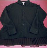 Camisa drapeada transparente