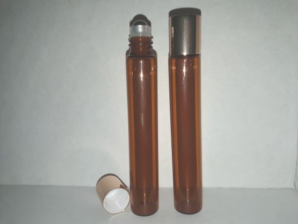 50 Frasco Labial flaconete Âmbar Liso 10ml Roll On