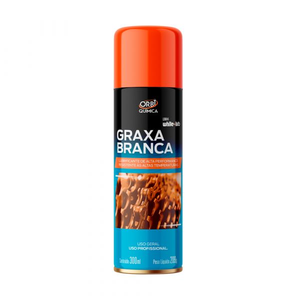 Graxa Branca de Lítio Spray 300ml - Orbi