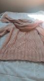 Blusa com cachecol Rosa