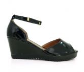 Sandália Feminina Plataforma Doma Shoes Verniz Preto