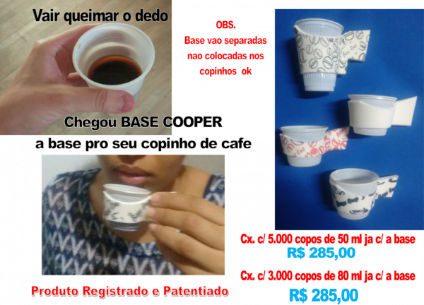 caixa com 5000 copinhos de 50 ml e 5000 base  descartavel