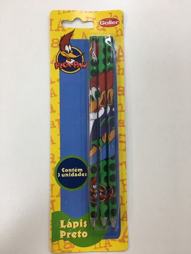 Lápis De Escrever Pica-pau - 3 Unidades