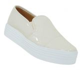 Tênis Feminino Plataforma Iate Verniz Creme