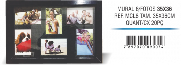 REF . MCL6 - MURAL CLASSIC C/6 FOTOS - CORES: PRETO/BRANCO