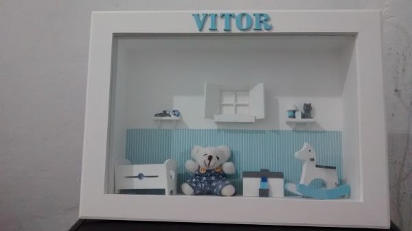 Quadro com vidro ursinho