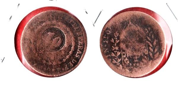 C590 - 20 Réis Com Carimbo de 10 (Possivelmente)