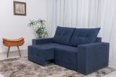 Estofado Retratil Duda 180 2x90 Veludo Inca Azul 28 Diviminas