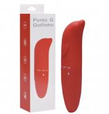 VIBRADOR PONTO G AVELUDADO COM FORMATO GOLFINHO COR VERMELHO SEXY IMPORT
