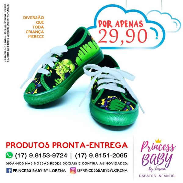Tênis Baby Hulk