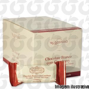 Alfarroba de Chocolate Branco com Cranberry Display 15g 20Unid Tri-Gostoso