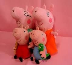 Família peppa pig com 4 peças