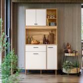 Kit Cozinha Erva Doce 90 4P1G Freijo.Off White Nicioli