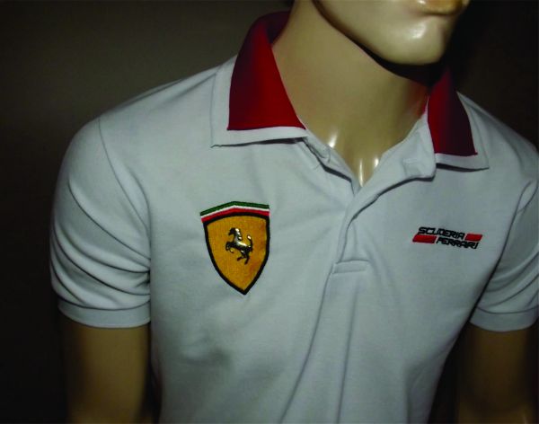 CAMISA GOLA POLO SCUDERIA FERRARI BRANCA