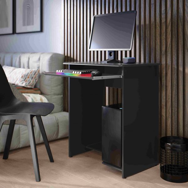 Mesa de Computador Pratica Preto EJ Moveis