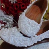 Sapatilha Flor com Pérolas