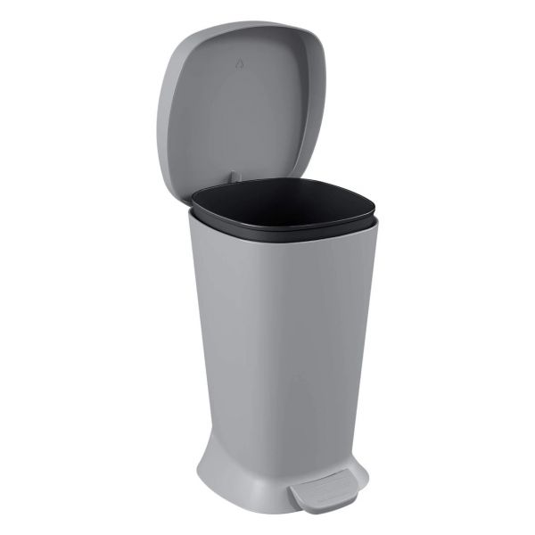 Lixeira Coza New Square 5 Litros Cinza