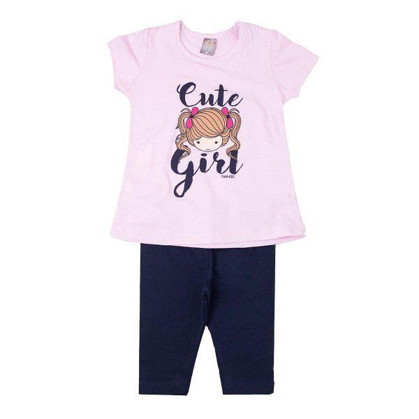 CONJUNTO KIDS ROSA CUTE