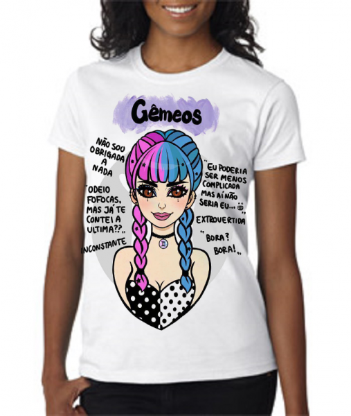 Camisa Adulto Feminina Gêmeos