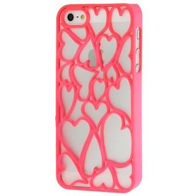 CASE CORAÇÕES ROSA EXCLUSIVA ONESTOK PARA IPHONE 5 E 5S