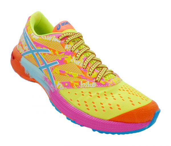 Tênis Feminino Asics Gel Noosa Tri 10 Rosa e Verde Limão MOD:12834 Lançamento 2015 [Réplica]