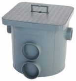 CAIXA PASSAGEM MALLTON 10LT PEQUENA PRETA