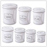 Kit 7 Potes Porta Mantimentos Retro Edu Guedes