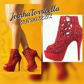 1-Ankle Boot com meia pata feminina- bota cano curto vermelha TORRICELLA inverno luxo