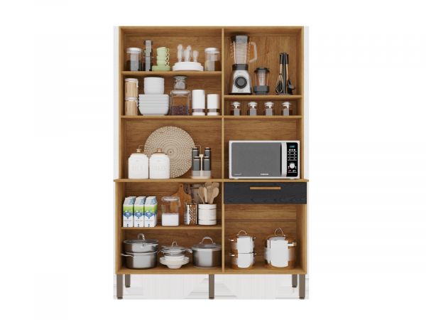 15392.Kit Cozinha New Siena 6P1G Visualizacao Interiorl Salleto