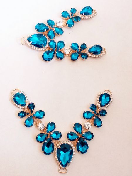 Flor de pedras 1° linha turquesa